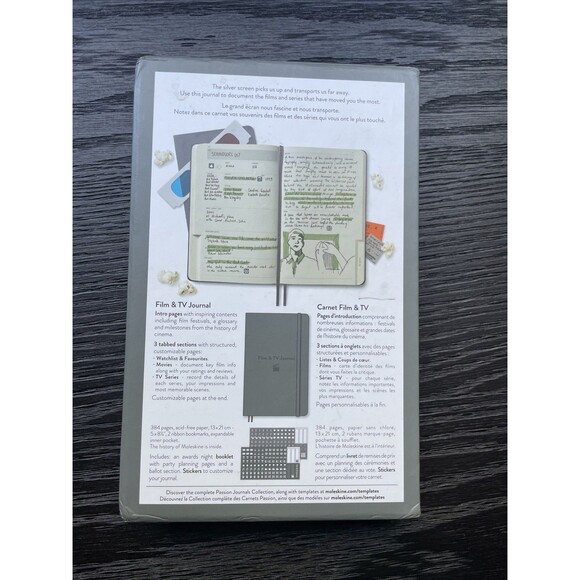 Moleskine Passion Journal, Film & TV, Hard Cover, Large (5" x 8.25") Black, 400 - Picture 2 of 8